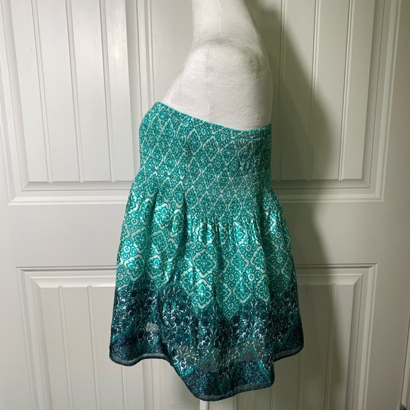 Womens Strapless Flowy Blouse/Top Size Small - Picture 2 of 5